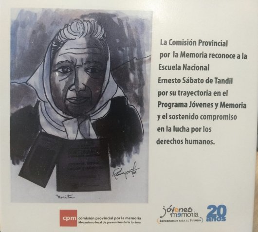 La Comisión Provincial por la Memoria reconoció a la Escuela Sábato